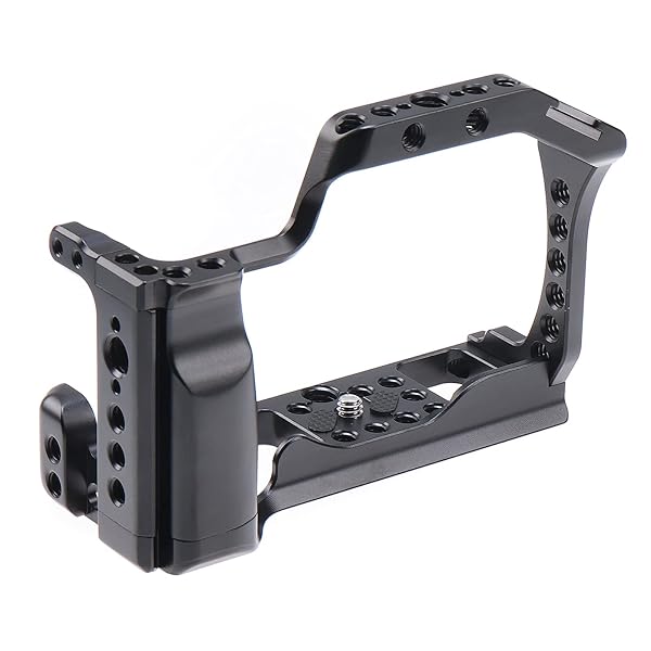 FocusFoto FocusFoto Camera Cage for Canon EOS M50/M5 - Aluminium Rig with Cold Shoe & Mounting Screws for Video Filmmaking - View 3 of 11