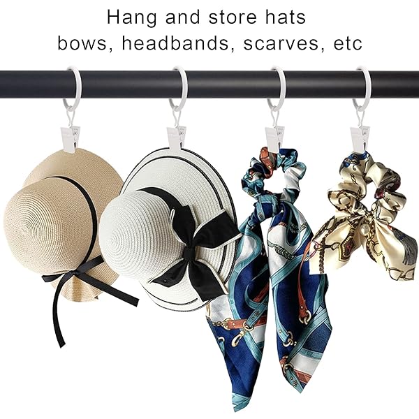 LLPJS LLPJS 44 Pack Curtain Rings with Clips for Drapery Bows 1 Inch Interior Diameter Fits 5/8 Inch Rod White - View 6 of 7