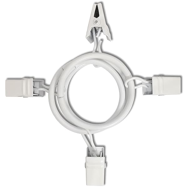 LLPJS LLPJS 40 Pack Curtain Rings with Clips for Drapery and Bows 1.26 Inch Interior Diameter Fits 1 Inch Rod White - View 4 of 7