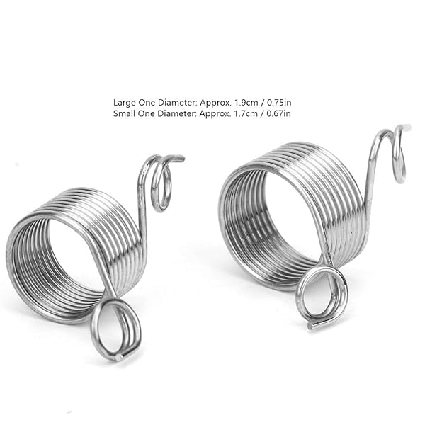 Fdit Fdit Yarn Knitting Thimble Set of 2 Stainless Steel Coiled Finger Rings for Knitting Crafts Accessories Tool - View 5 of 8