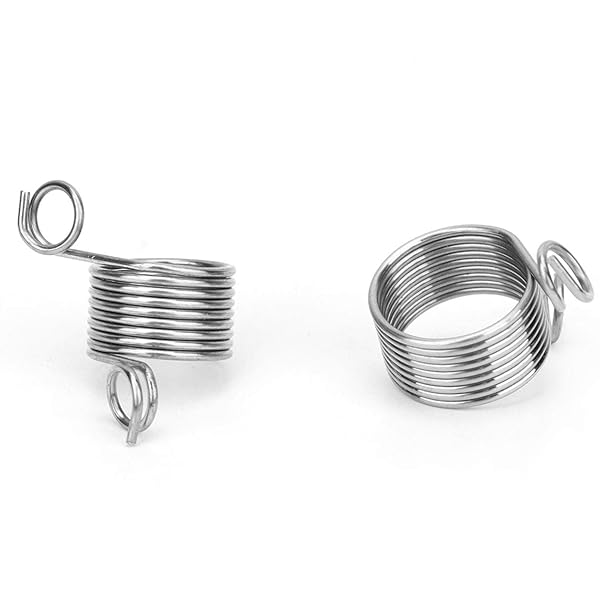 Fdit Fdit Yarn Knitting Thimble Set of 2 Stainless Steel Coiled Finger Rings for Knitting Crafts Accessories Tool - View 7 of 8