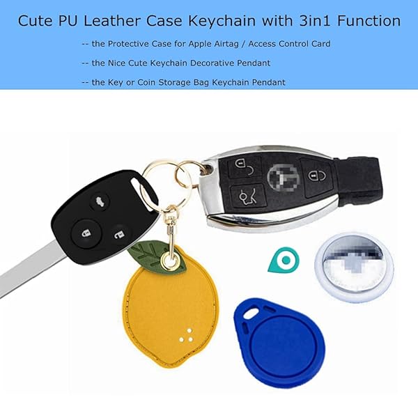Tomcrazy Tomcrazy 3-in-1 Protective Case for Airtag & SmartTags - Lemon Keychain Cover for Bags & Suitcases - View 4 of 10