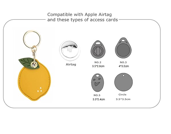 Tomcrazy Tomcrazy 3-in-1 Protective Case for Airtag & SmartTags - Lemon Keychain Cover for Bags & Suitcases - View 9 of 10