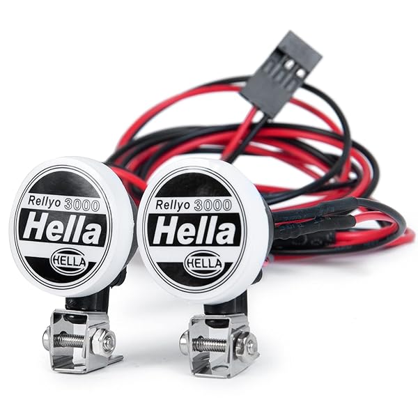 AXSPEED Que-T 2pcs Round Light Headlight Spotlight for 1:10 RC Trx4 TRX6 SCX10 90046 RC Car Upgrade Lighting Accessory - View 2 of 7