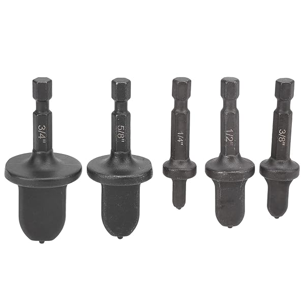 Marhynchus 5Pcs Swaging Tool Drill Bit Set - Durable Bearing Steel Copper Tube Expander for Air Conditioners