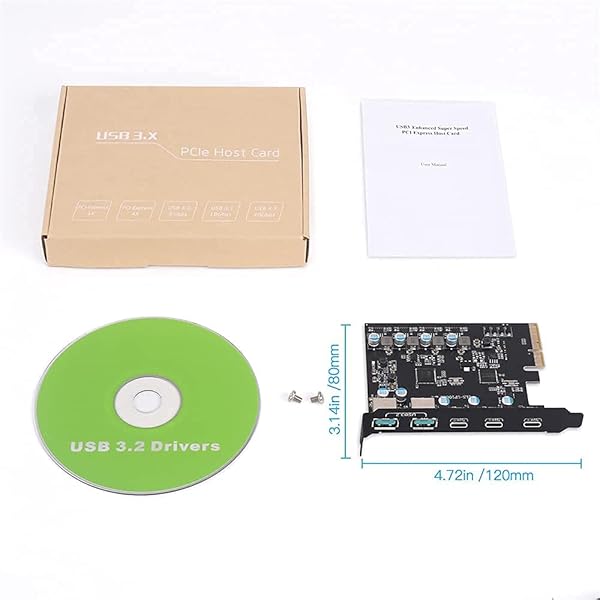 YEELIYA PCIe to USB 3.2/3.1 Gen 2 Card - 10Gbps 5-Port USB Hub for Windows, Linux & Mac - View 8 of 8