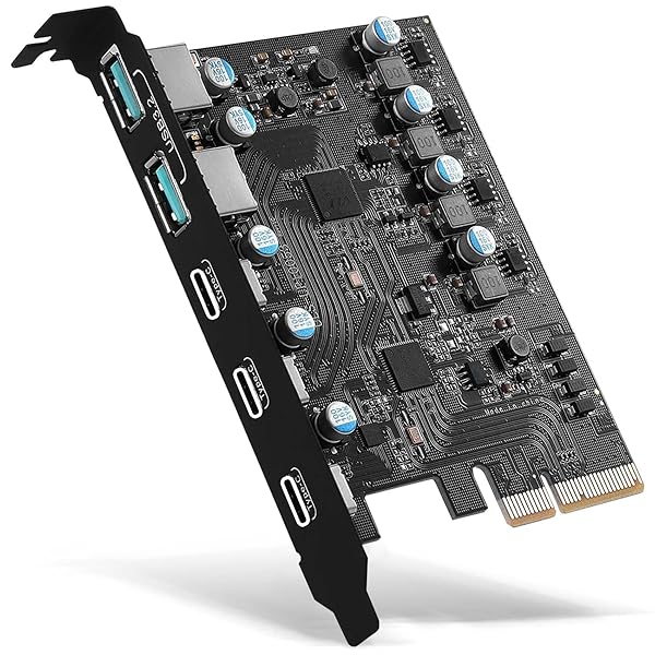 YEELIYA PCIe to USB 3.2/3.1 Gen 2 Card - 10Gbps 5-Port USB Hub for Windows, Linux & Mac - View 2 of 8