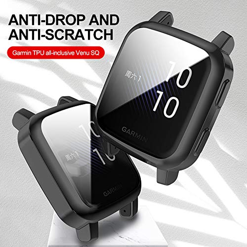 Suoman Suoman 3-Pack Screen Protector & TPU Bumper Case for Garmin Venu Sq & Venu Sq Music - Full Coverage Protection - View 3 of 8