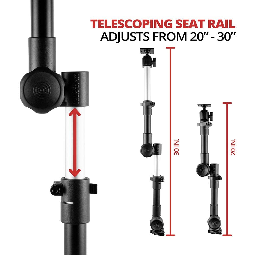 Tackform Heavy Duty Tablet Truck Mount Telescoping 20 to 30 Inch Seat Rail Mount Compatible with Most Trucks and Vehicles with Accessible Floor Bolt - View 3 of 8
