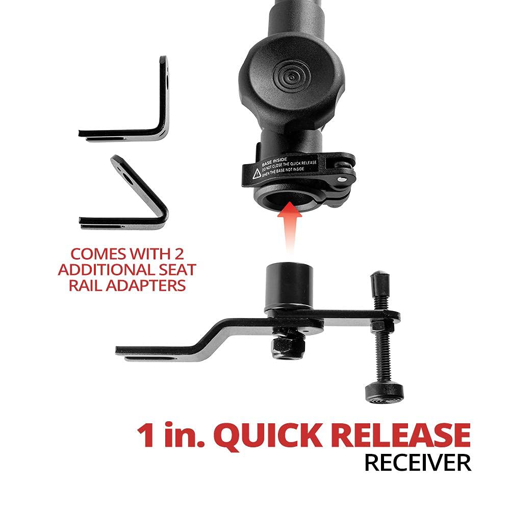 Tackform Heavy Duty Tablet Truck Mount Telescoping 20 to 30 Inch Seat Rail Mount Compatible with Most Trucks and Vehicles with Accessible Floor Bolt - View 4 of 8