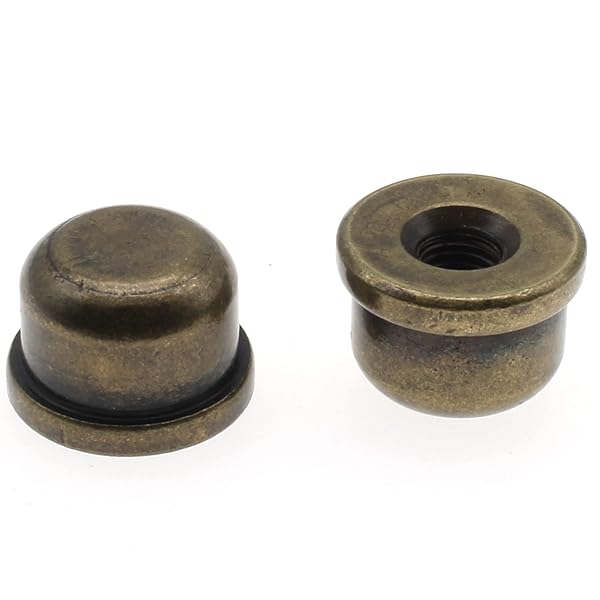 FDXGYH Buy 1/4-27 Bronze Lamp Finials Caps - 2 Pcs Solid Tapped Tops for Lamp Shade Holder & Harp