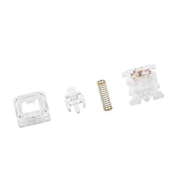YMDK YMDK Aqua King Linear Switches: 4Pin & 5Pin Options (55g, 62g, 67g) for Mechanical Keyboards - Clear Cover - View 5 of 6