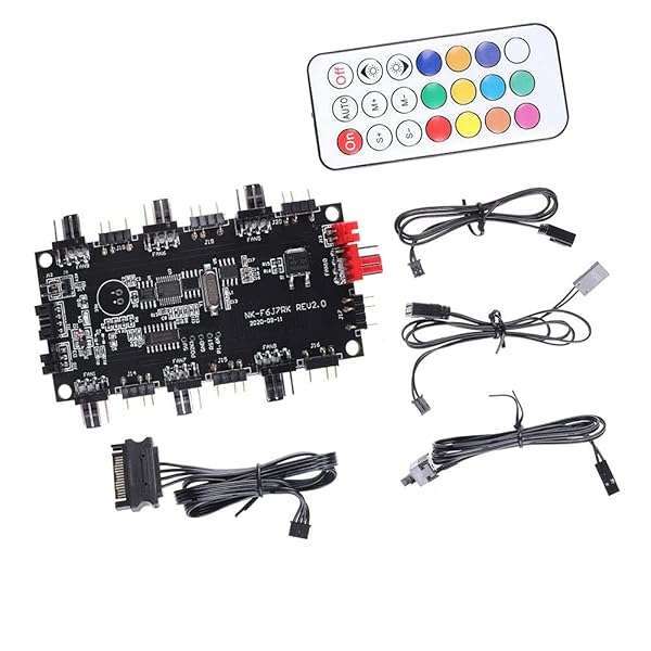 SaiDian Buy SaiDian ARGB Hub Controller - 5V 3-Pin PWM Fan Splitter for Optimal PC Cooling