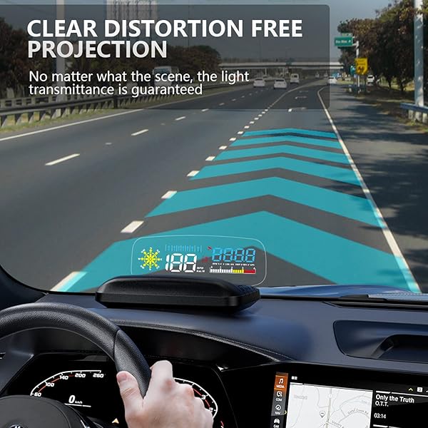 wiiyii Wiiyii Car HUD C5: OBDII & GPS Scanner for Speed, Fuel, Fault Codes - Universal Compatibility - View 3 of 10