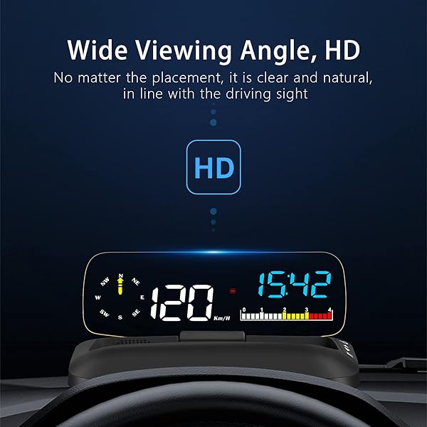 wiiyii Wiiyii Car HUD C5: OBDII & GPS Scanner for Speed, Fuel, Fault Codes - Universal Compatibility - View 4 of 10