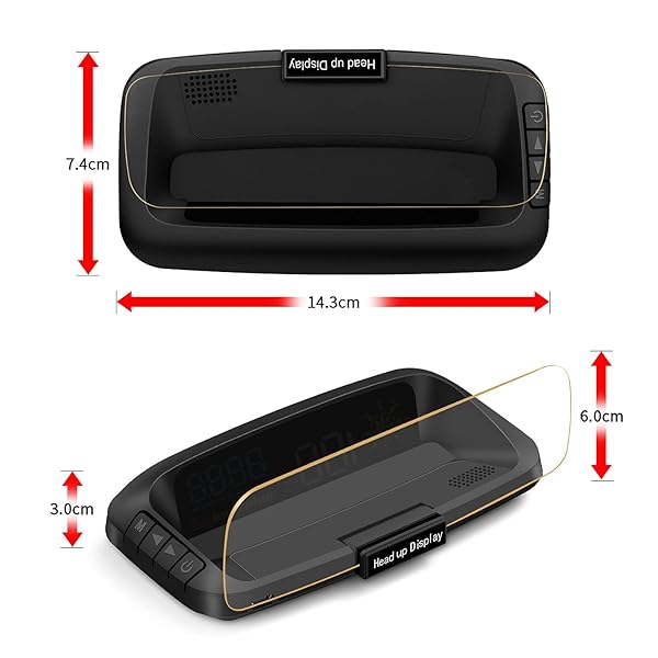 wiiyii Wiiyii Car HUD C5: OBDII & GPS Scanner for Speed, Fuel, Fault Codes - Universal Compatibility - View 8 of 10