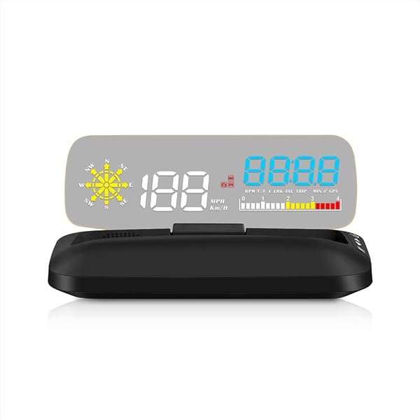wiiyii Wiiyii Car HUD C5: OBDII & GPS Scanner for Speed, Fuel, Fault Codes - Universal Compatibility - View 2 of 10