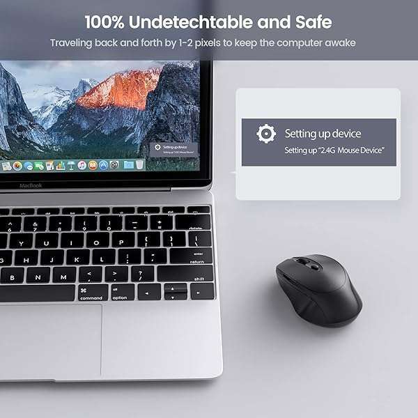Phiginoo Undetectable Mouse Jiggler USB: Keep Your PC Awake & Prevent Sleep Mode - Plug-and-Play for Laptops & Desktops - View 4 of 9