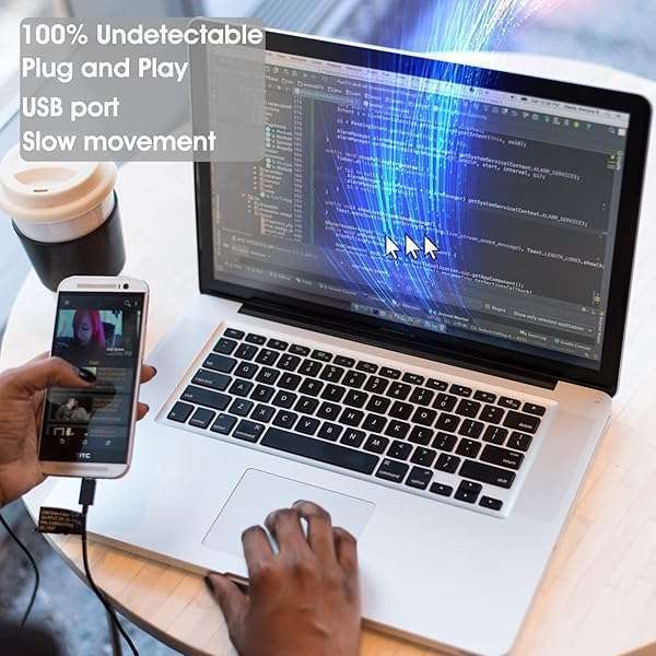 Phiginoo Undetectable Mouse Jiggler USB: Keep Your PC Awake & Prevent Sleep Mode - Plug-and-Play for Laptops & Desktops - View 8 of 9