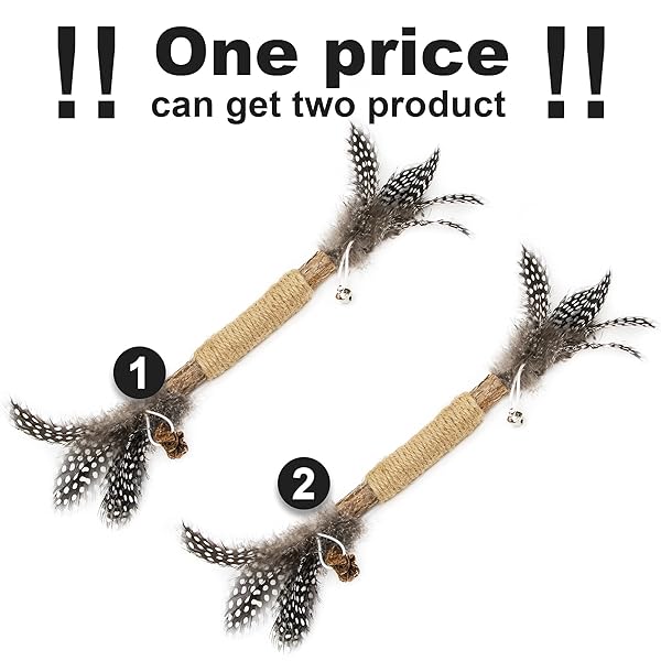 PAZ'S GIFT Paz's Gift Catnip Toy Set for Kittens Interactive Chew and Kicking Stick for Dental Care and Teething 2pcs - View 3 of 10