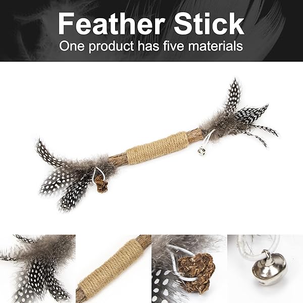 PAZ'S GIFT Paz's Gift Catnip Toy Set for Kittens Interactive Chew and Kicking Stick for Dental Care and Teething 2pcs - View 4 of 10