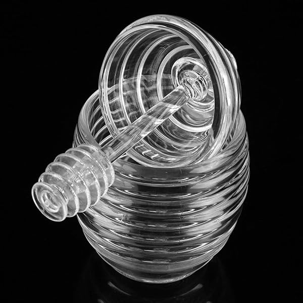 Xndz Xndz Honey Jar with Dripper Stick Perfect for Home Use Stylish Honey Pot for Easy Serving and Storage - View 5 of 10