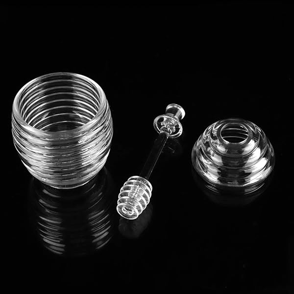 Xndz Xndz Honey Jar with Dripper Stick Perfect for Home Use Stylish Honey Pot for Easy Serving and Storage - View 7 of 10