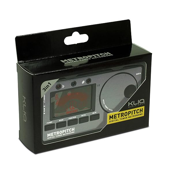 KLIQ Music Gear KLIQ MetroPitch: Versatile Metronome Tuner for Guitar, Bass, Violin & Ukulele - Chromatic Modes in Pewter Grey - View 9 of 11