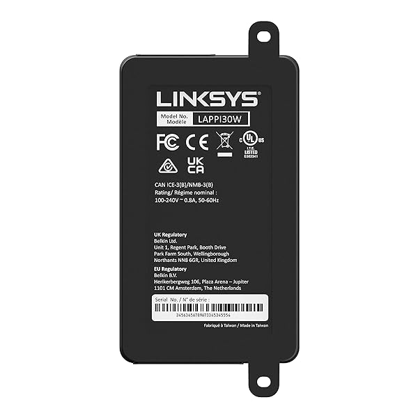 Linksys Linksys Gigabit Power Over Ethernet Plus Injector 30W PoE Network Up To 328 ft LAPPI30W Black - View 3 of 7