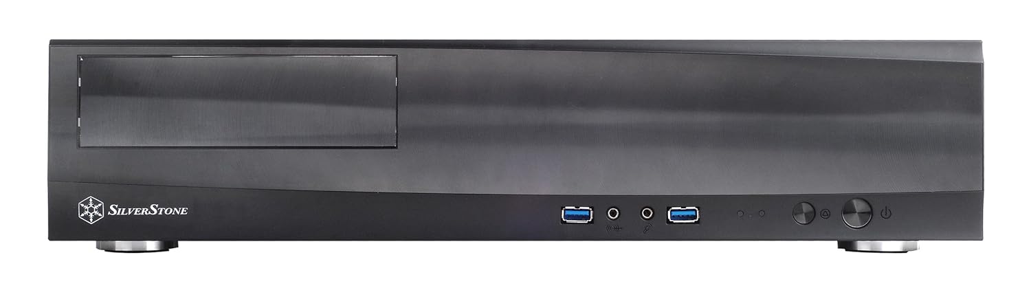 SilverStone SilverStone ML03B Milo Series Micro-ATX Media Center Case Black Aluminum Steel Design - View 3 of 4