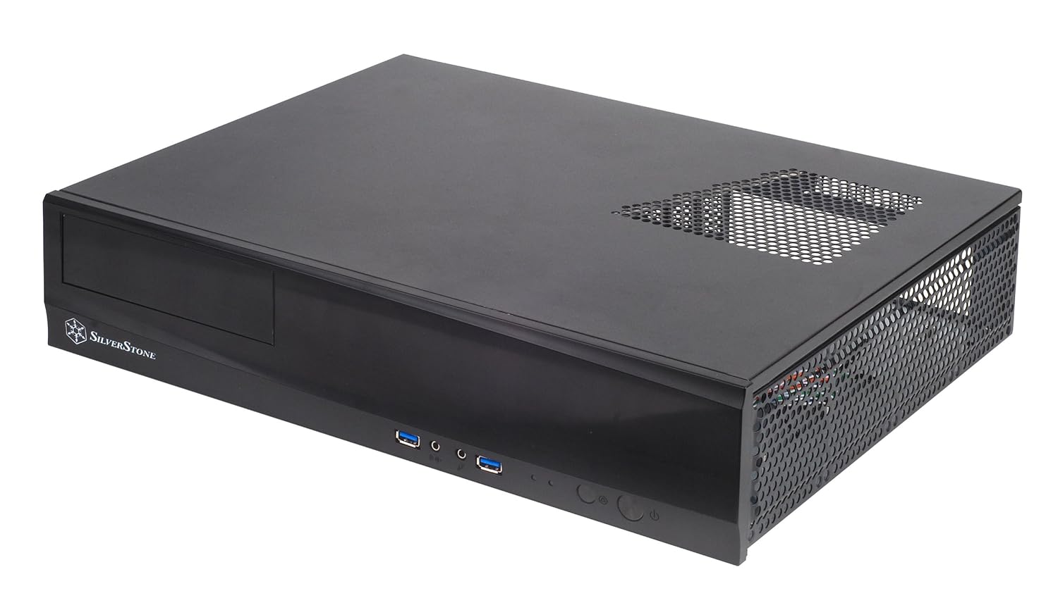 SilverStone ML03B Milo Series Micro-ATX Media Center Case Black Aluminum Steel Design