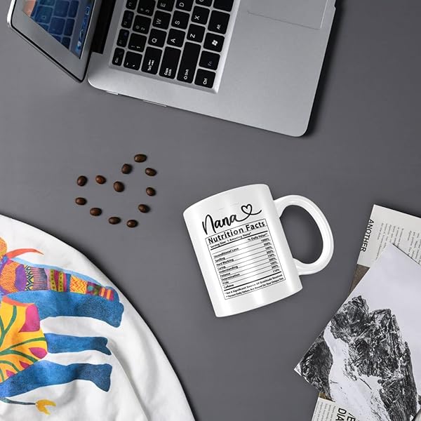 Wisedeal Wisedeal Nana Coffee Mug Funny Christmas Birthday Gift for Grandma Ceramic White 11 Oz Teacup from Grandchildren - View 6 of 8