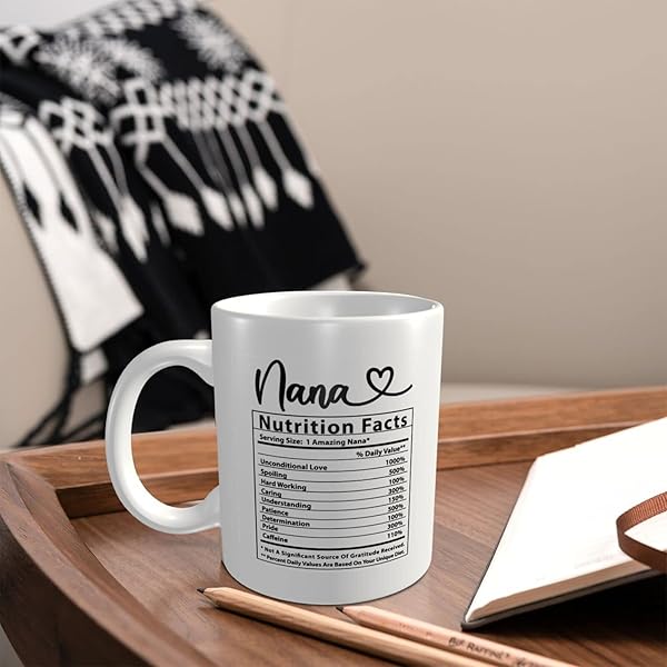 Wisedeal Wisedeal Nana Coffee Mug Funny Christmas Birthday Gift for Grandma Ceramic White 11 Oz Teacup from Grandchildren - View 7 of 8