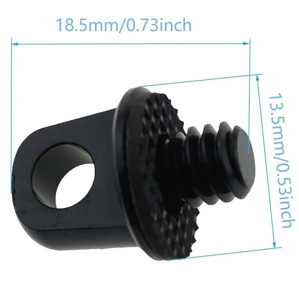 ZCZQC CZQC 1/4inch Camera Screw 2PCS Quick Install Metal Screws for Camera Neck Wrist Strap Sling Black - View 3 of 6
