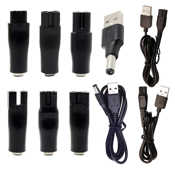 rgzhihuifz RGZHUIFZ 5V Power Cord USB Adapter for Hairdressers, Shavers, Purifiers & More - Model 5521 HQ8505 A00390