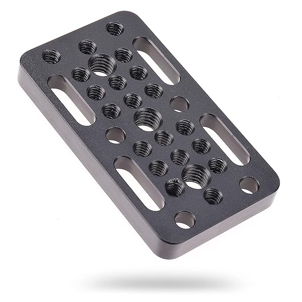 FocusFoto "FocusFoto Multi-Purpose Camera Baseplate: 1/4"-20 & 3/8"-20 Mount for DSLR Rig & Accessories"