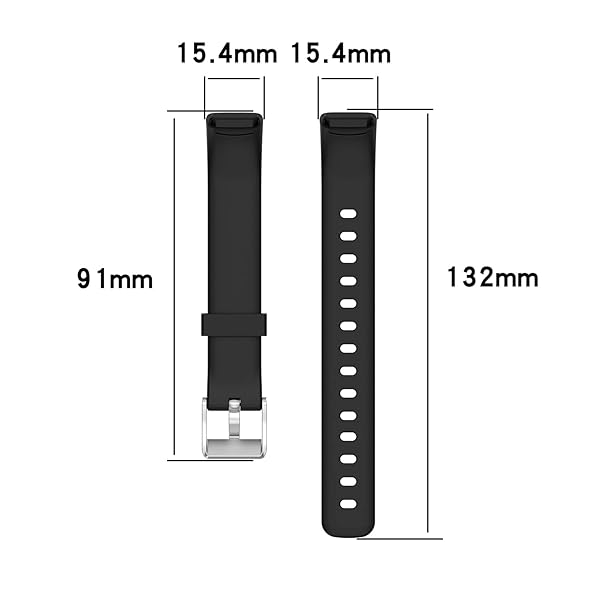 E ECSEM Fitbit Luxe Band Soft Silicone Waterproof Adjustable Sport Watch Strap Replacement Wristbands for Fitness and Wellness Tracker Accessories - View 3 of 8