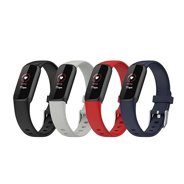 E ECSEM Fitbit Luxe Band Soft Silicone Waterproof Adjustable Sport Watch Strap Replacement Wristbands for Fitness and Wellness Tracker Accessories - View 2 of 8