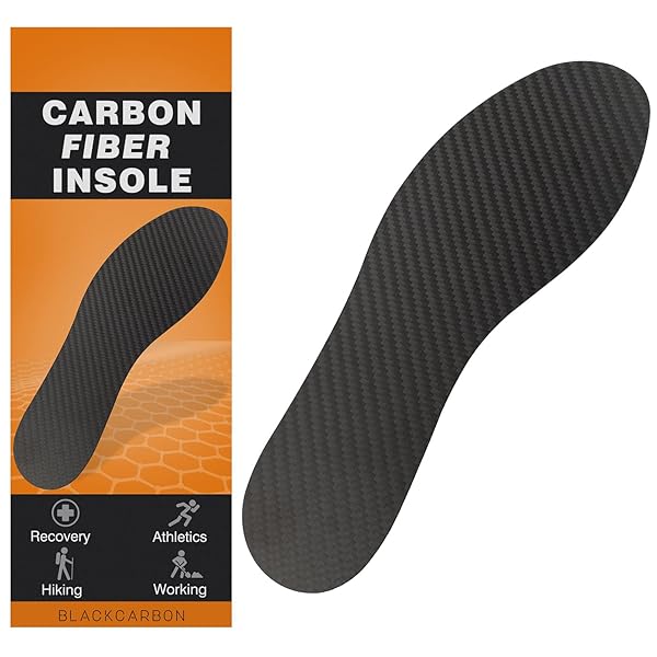 Leeuoe Carbon Fiber Insole for Foot Arthritis and Toe Conditions 24.5cm Fits Men Size 8 Women 9 Rigid Insert for Comfort and Support