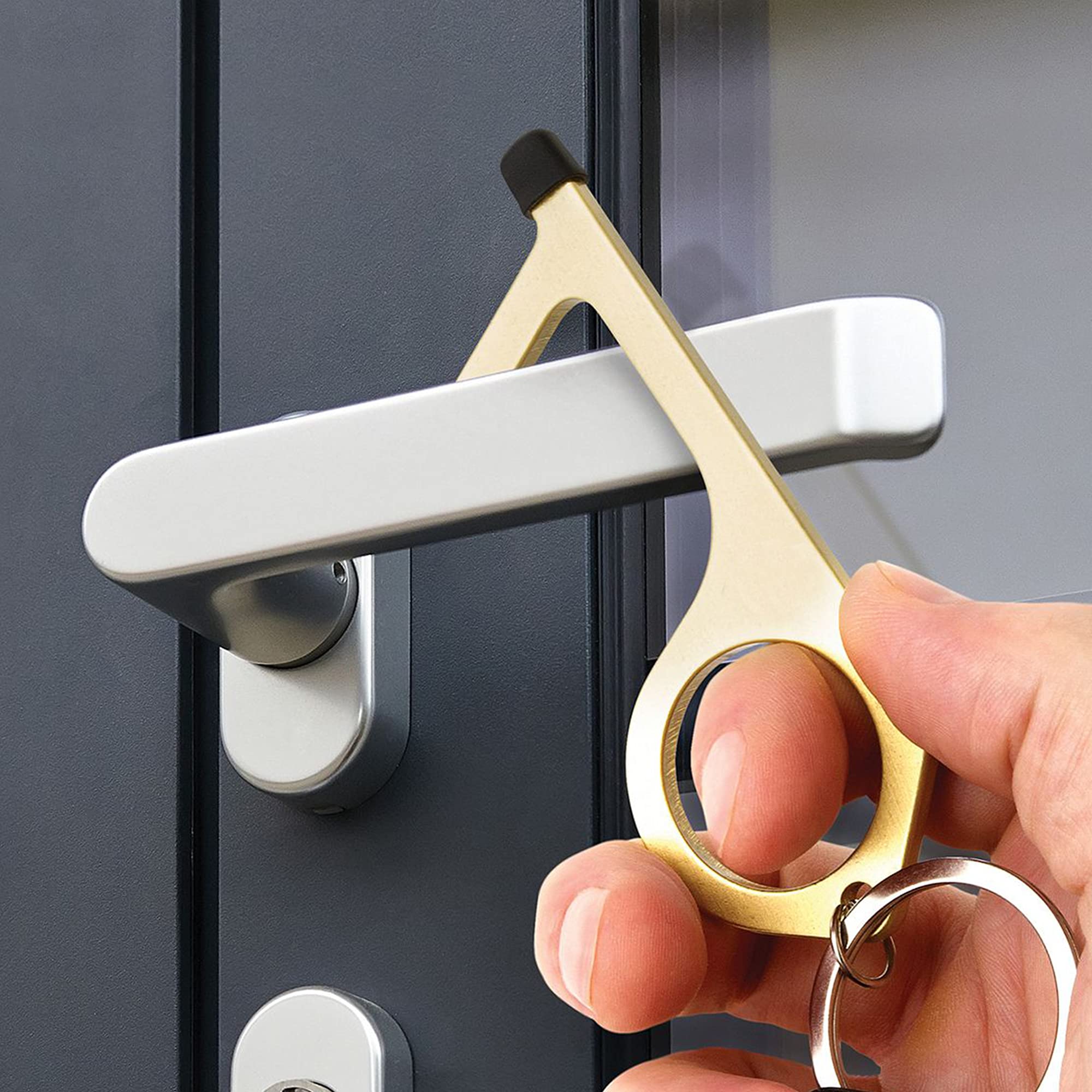 Stinger Stinger Personal Alarm Keychain Set with Safety Panic Alarm Siren Seatbelt Cutter Window Breaker and More in Pink Marble - View 9 of 9