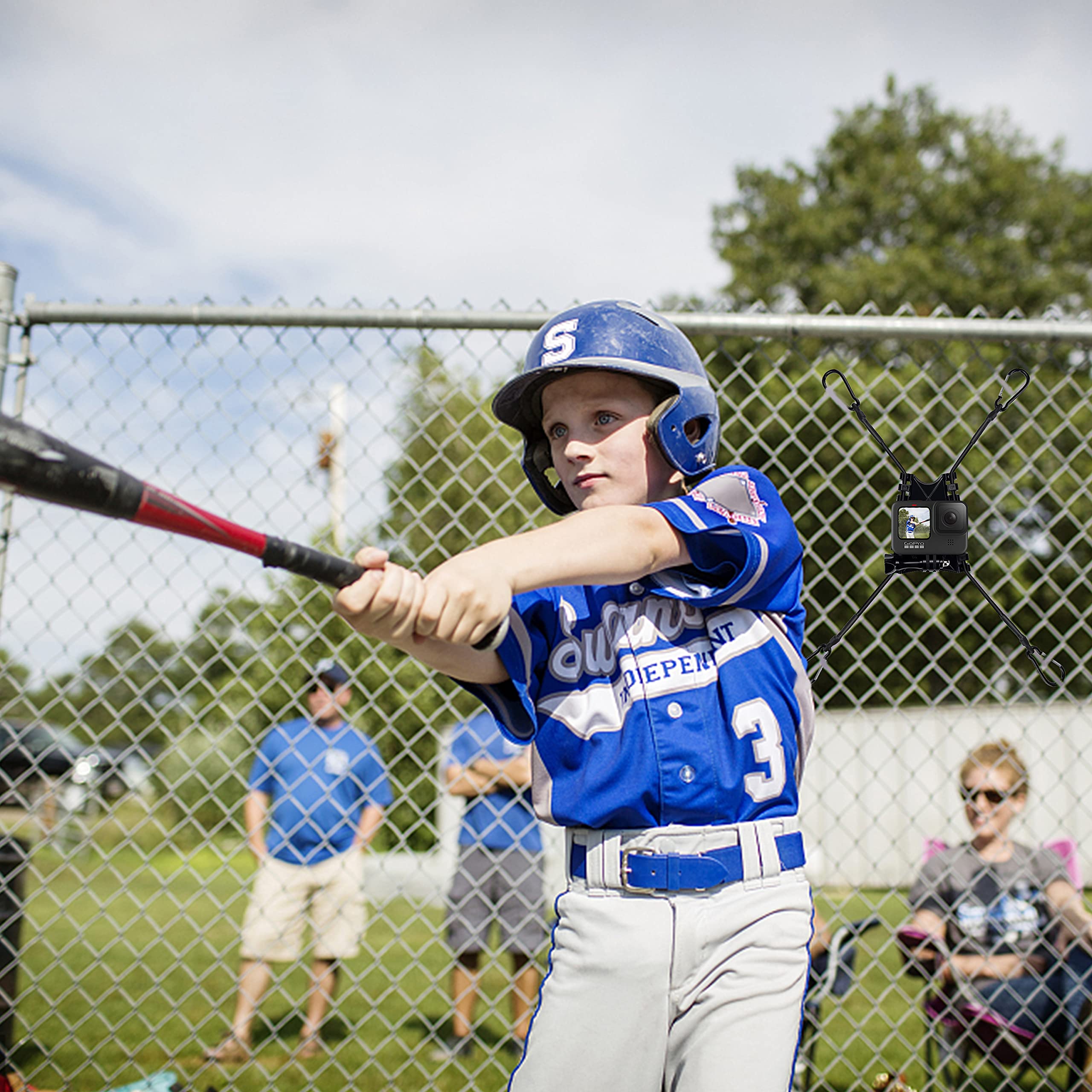 Suptig Suptig Net Fence and Tree Pole Mounts for GoPro Hero 13-3 DJI Osmo AKASO Phones and Digital Cameras - View 2 of 6