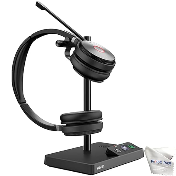 Global Teck Worldwide Global Teck Worldwide GTW Yealink WH62 Duo Stereo UC Headset for Deskphone PC Mac Teams Zoom RingCentral 8x8 Vonage with Microfiber Included - View 3 of 9