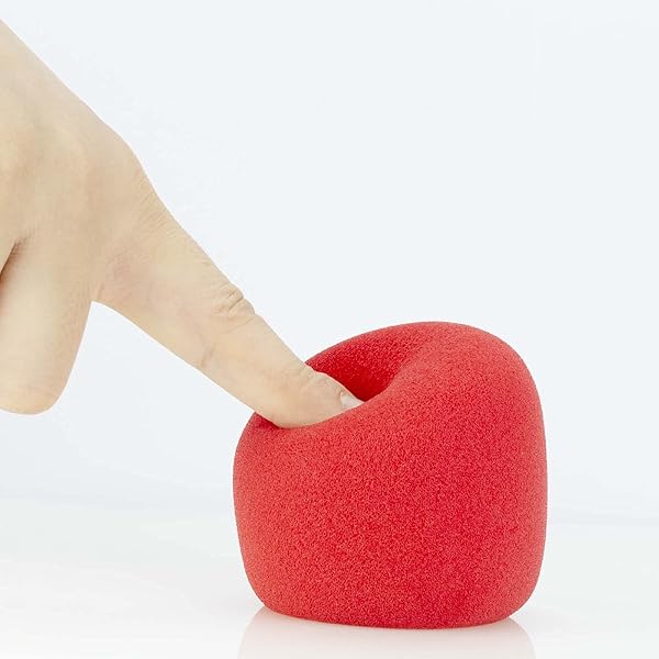 LEFXMOPHY LEFXMOPHY SM58 Pop Filter & Foam Windscreen 3-Pack for Shure SM58/SM48 - Red Noise-Cancellation Mic Cover - View 6 of 7