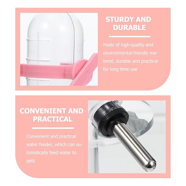 balacoo Balacoo 3 Pcs Hamster Water Bottle Non Drip Guinea Pig Drinking Fountain Small Animal Water Dispenser for Hamster Gerbil Chinchillas 60ml - View 5 of 10