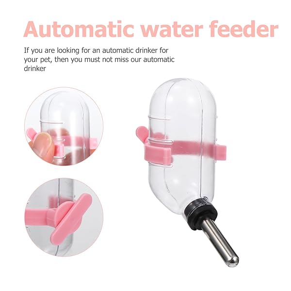 balacoo Balacoo 3 Pcs Hamster Water Bottle Non Drip Guinea Pig Drinking Fountain Small Animal Water Dispenser for Hamster Gerbil Chinchillas 60ml - View 6 of 10