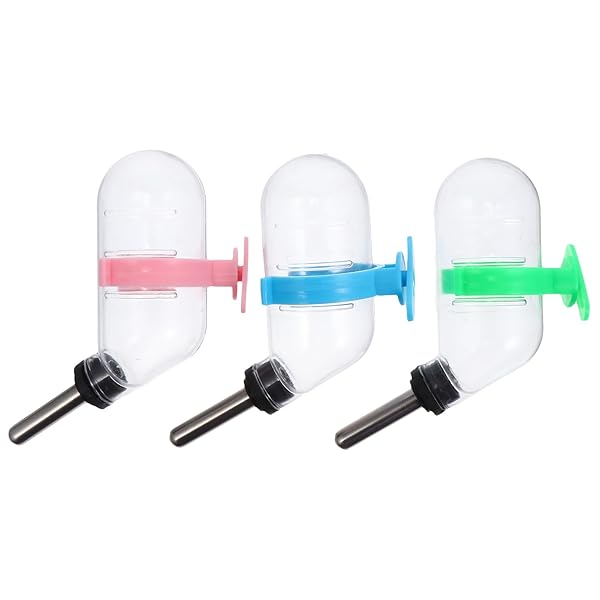 balacoo Balacoo 3 Pcs Hamster Water Bottle Non Drip Guinea Pig Drinking Fountain Small Animal Water Dispenser for Hamster Gerbil Chinchillas 60ml