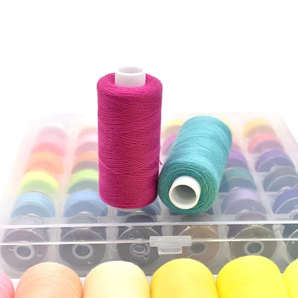 HDST-HOME 72Pcs Prewound Bobbins & 36 Color Thread Spools for Sewing - Perfect for DIY, Travel & Home Use - View 7 of 9