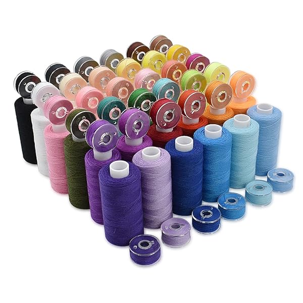 HDST-HOME 72Pcs Prewound Bobbins & 36 Color Thread Spools for Sewing - Perfect for DIY, Travel & Home Use
