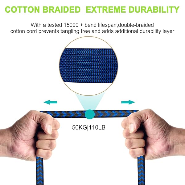 GGMTY 3.5mm Male to Female Audio Extension Cable 15FT Cotton Braided for Phones Headphones Speakers Tablets and PCs - View 6 of 8