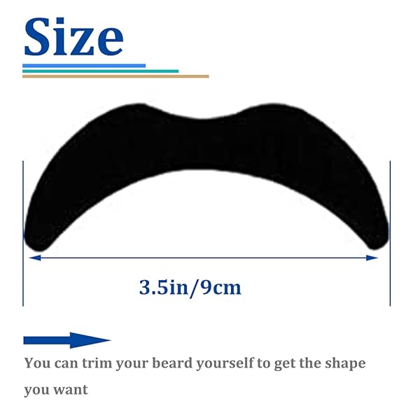 Jnnzzggu 48 Pcs Novelty Fake Mustaches for Birthday Halloween Party Supplies Masquerade Fun Accessories - View 4 of 8